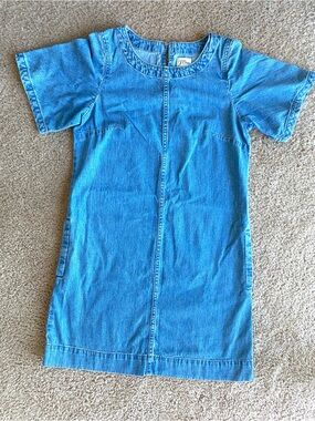 Never Worn J. Crew Light Blue Denim Mini Dress